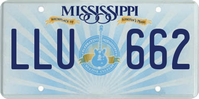 MS license plate LLU662