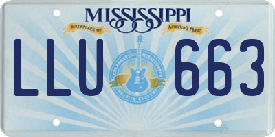 MS license plate LLU663