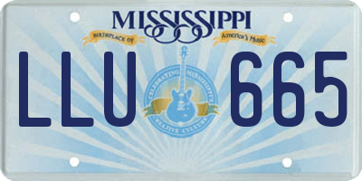 MS license plate LLU665