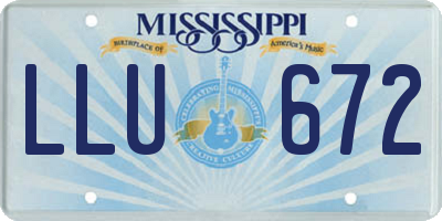 MS license plate LLU672
