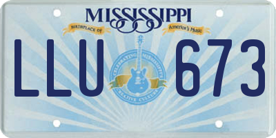 MS license plate LLU673