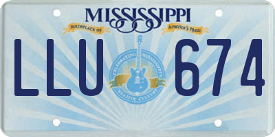 MS license plate LLU674