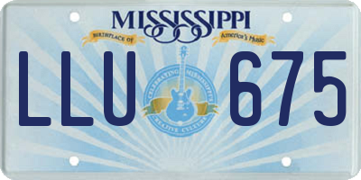 MS license plate LLU675