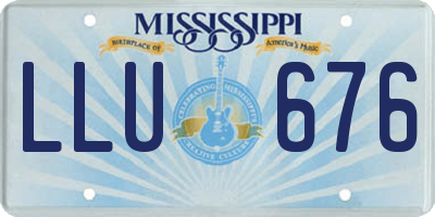 MS license plate LLU676