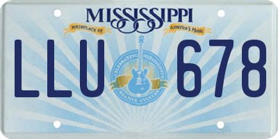 MS license plate LLU678