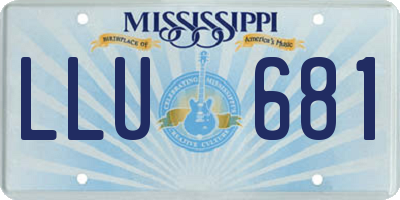 MS license plate LLU681