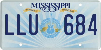 MS license plate LLU684