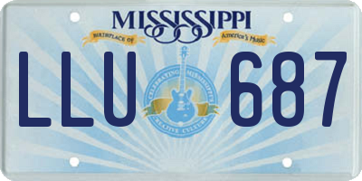 MS license plate LLU687