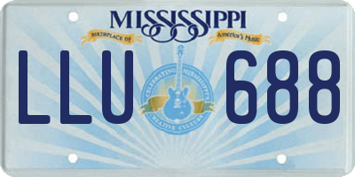 MS license plate LLU688