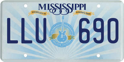 MS license plate LLU690