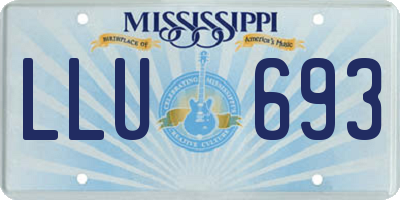 MS license plate LLU693