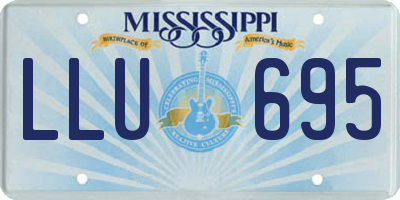 MS license plate LLU695