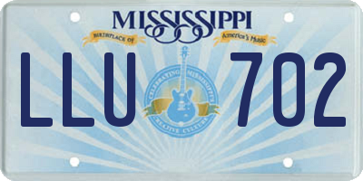 MS license plate LLU702