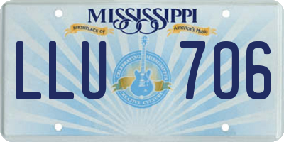 MS license plate LLU706