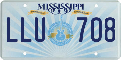 MS license plate LLU708