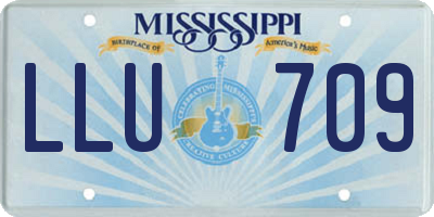 MS license plate LLU709