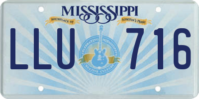MS license plate LLU716