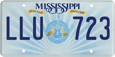 MS license plate LLU723