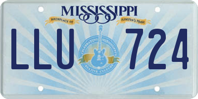 MS license plate LLU724