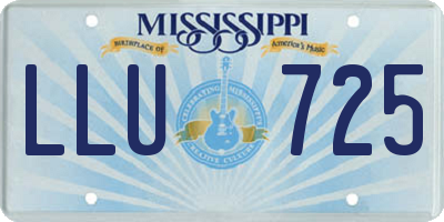 MS license plate LLU725