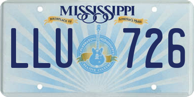 MS license plate LLU726