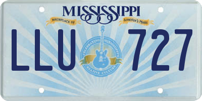 MS license plate LLU727