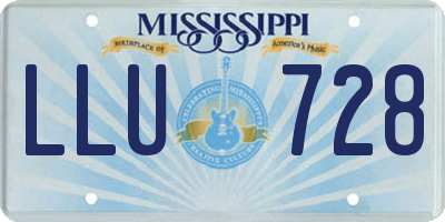 MS license plate LLU728