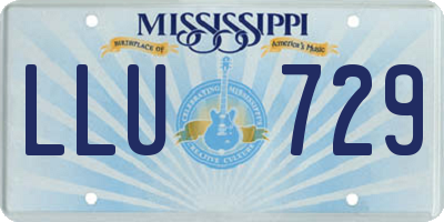 MS license plate LLU729