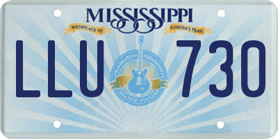 MS license plate LLU730