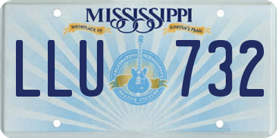 MS license plate LLU732