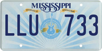 MS license plate LLU733