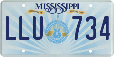 MS license plate LLU734