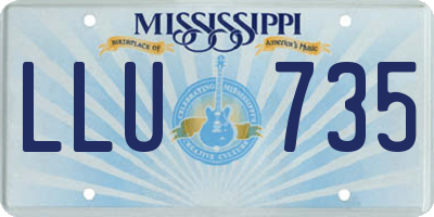 MS license plate LLU735