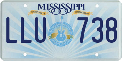MS license plate LLU738