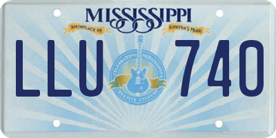 MS license plate LLU740