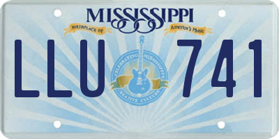 MS license plate LLU741