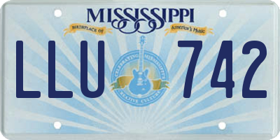 MS license plate LLU742