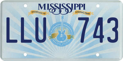 MS license plate LLU743