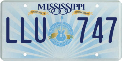 MS license plate LLU747