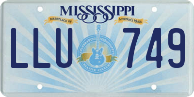 MS license plate LLU749