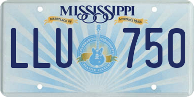 MS license plate LLU750