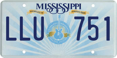 MS license plate LLU751