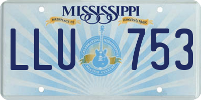 MS license plate LLU753