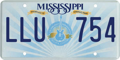 MS license plate LLU754