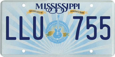 MS license plate LLU755