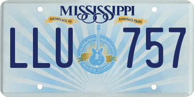 MS license plate LLU757