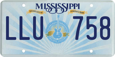 MS license plate LLU758