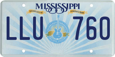MS license plate LLU760