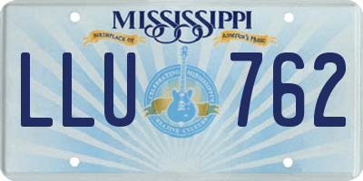 MS license plate LLU762