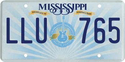 MS license plate LLU765